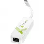 Techly Adaptér USB 3.1 Type-C na RJ45 Gigabit Ethernet, biely