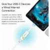Techly Adaptér USB 3.1 Type-C na RJ45 Gigabit Ethernet, biely
