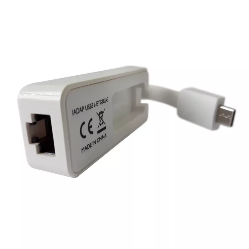 Techly Adaptér USB 3.1 Type-C na RJ45 Gigabit Ethernet, biely