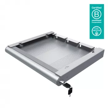 Dataflex Addit bezpečnostná zásuvka na hardware 622, strieborná, oceľ, jednofarebná, 530 mm, 450 mm, 75 mm
