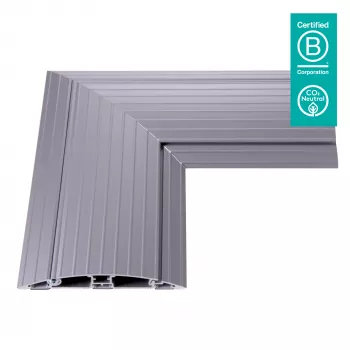 Dataflex Addit káblový mostík - rohové spojenie 482, strieborná, hliník, 500 kg, 2 cm, 203 mm, 305 mm