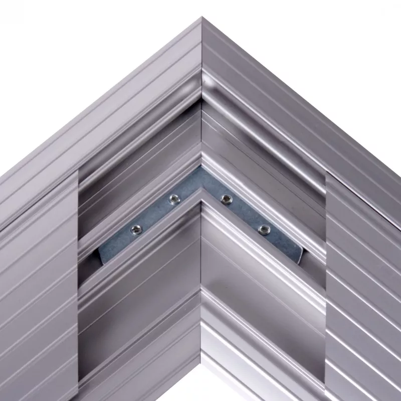 Dataflex Addit káblový mostík - rohové spojenie 482, strieborná, hliník, 500 kg, 2 cm, 203 mm, 305 mm