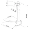 Techly ICA-LCD 2500 držiak/stojan na monitor 68,6 cm (27 inch) na stôl čierny