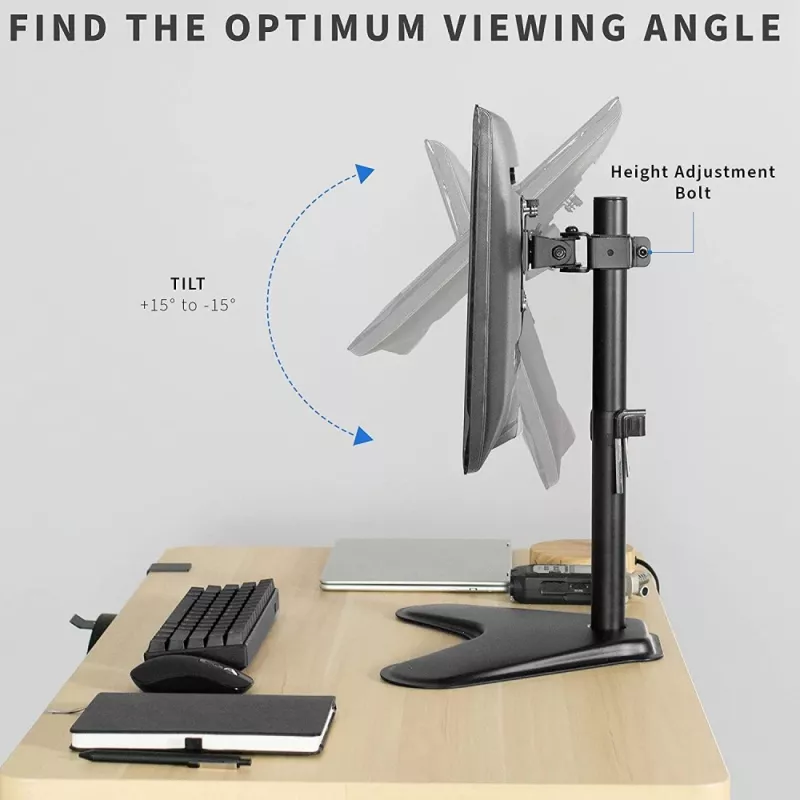 Techly ICA-LCD 2500 držiak/stojan na monitor 68,6 cm (27 inch) na stôl čierny