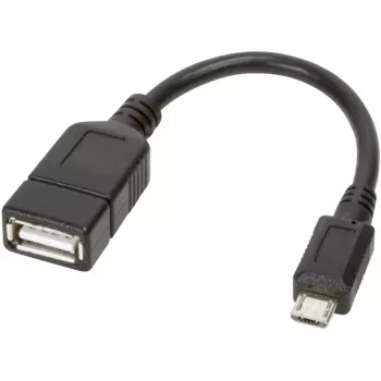 Techly USB2.0 OTG kábel A-konektor samica / Micro-B konektor samec 0,2 m ICOC UOTG-194