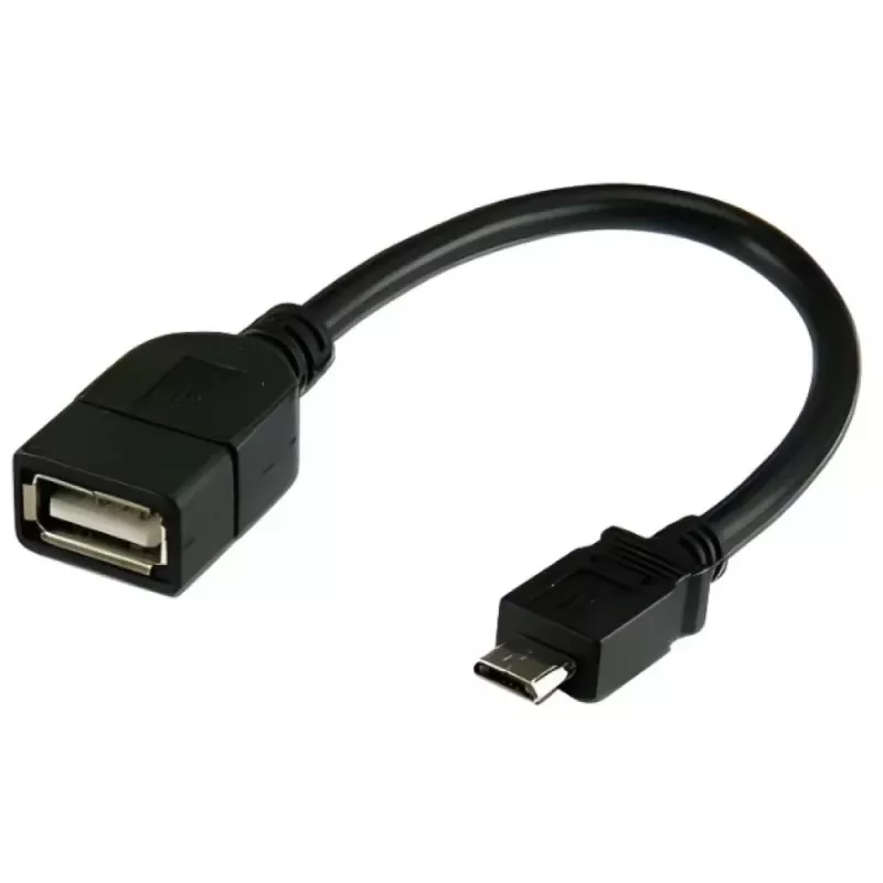 Techly USB2.0 OTG kábel A-konektor samica / Micro-B konektor samec 0,2 m ICOC UOTG-194