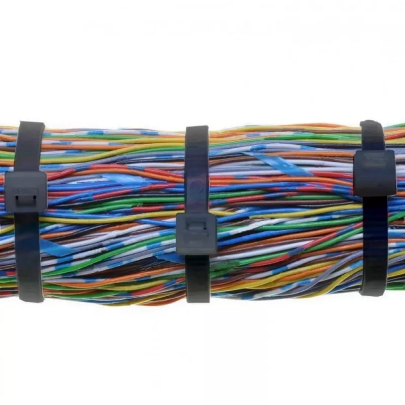 Techly ISWT-14235-BK Nylonové sťahovacie pásky, 142 x 3,5 mm, 100 ks, čierne