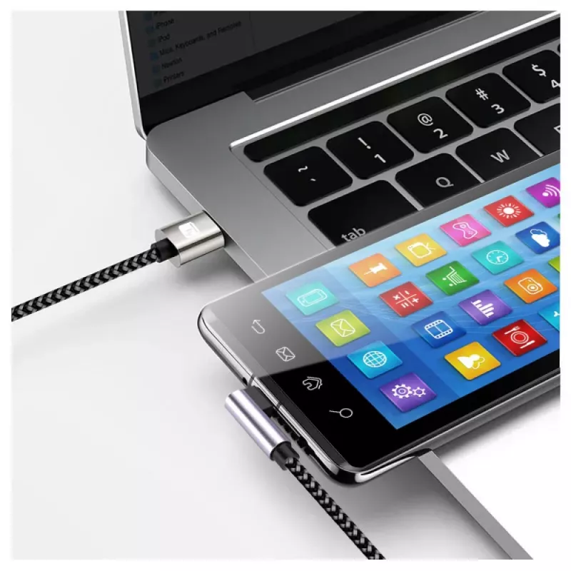 Techly ICOC MU2AC9-005-AL USB kábel USB 2.0 0,5 m USB A USB C čierny, sivý