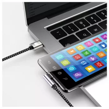 Techly ICOC MU2CC9-005-AL USB kábel USB 2.0 0,5 m USB C sivý, čierny