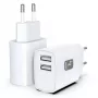 Techly IPW-USB-12W2A nabíjačka mobilných zariadení slúchadlá, prenosný reproduktor, powerbanka, smartfón, tablet biela AC interiér