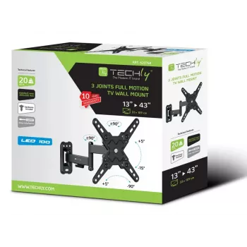 Techly ICA-LCD 422 TV držiak na stenu 106,7 cm (42 palcov) čierny