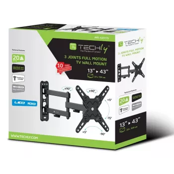 Techly ICA-LCD 423 TV držiak na stenu/stojan 106,7 cm (42 palcov) čierny