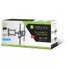 Techly 32-55 palcov Full-Motion LED-LCD TV držiak na stenu, 400 x 400 mm, -15 - 10°, 10 - 90°, 180°, oceľ, čierna