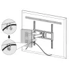 Techly 32-55 palcov Full-Motion LED-LCD TV držiak na stenu, 400 x 400 mm, -15 - 10°, 10 - 90°, 180°, oceľ, čierna