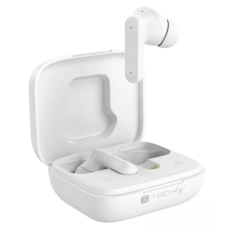 Techly ICC SB-BLT08W slúchadlá/headset True Wireless Stereo (TWS) In-Ear hovory/hudba Bluetooth biela