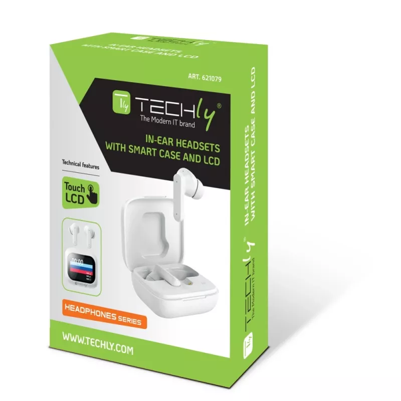 Techly ICC SB-BLT08W slúchadlá/headset True Wireless Stereo (TWS) In-Ear hovory/hudba Bluetooth biela
