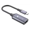 Techly I-USB-VIDEO-C4K video kábel adaptér HDMI Type-A (štandard) USB Type-C strieborný