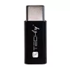 Techly IADAP USBC-MBKT kábel gender changer Micro-USB čierny