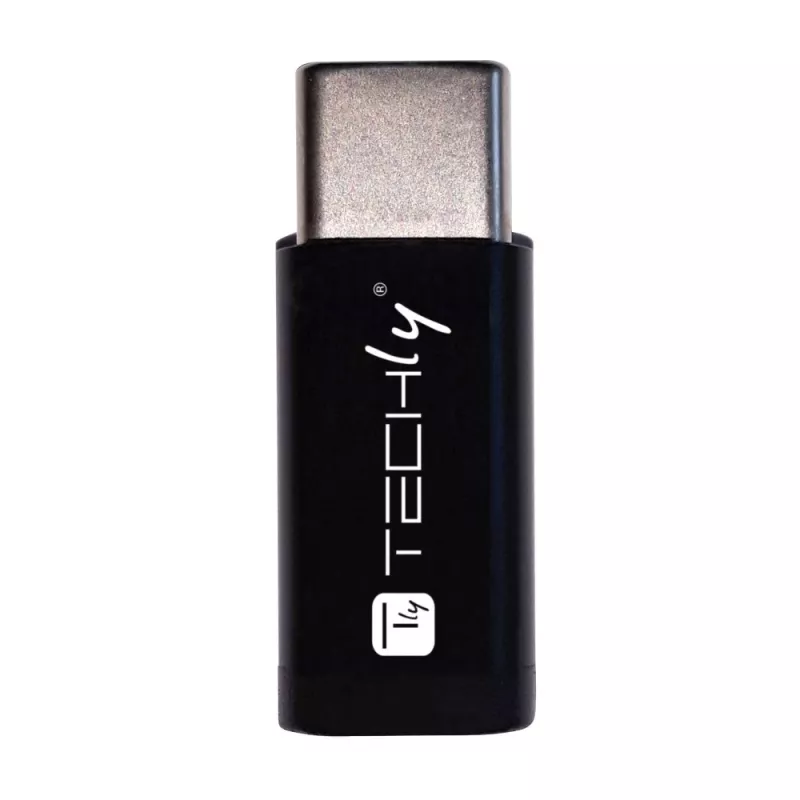 Techly IADAP USBC-MBKT kábel gender changer Micro-USB čierny