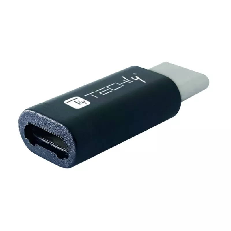 Techly IADAP USBC-MBKT kábel gender changer Micro-USB čierny