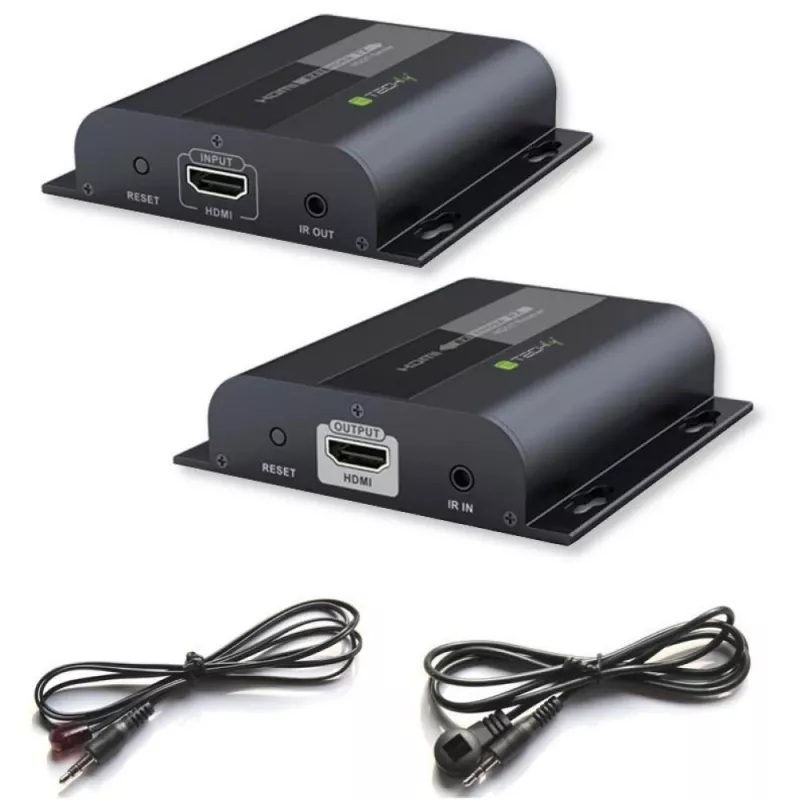 Techly dodatočný HDMI HDbitT IR extender prijímač cez 120m Cat.6 kábel