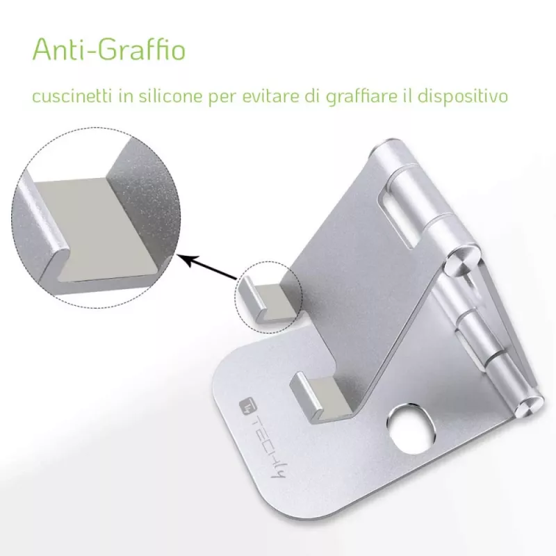 Techly I-SMART-STAND6 držiak pasívny držiak mobilný telefón/smartphone strieborný