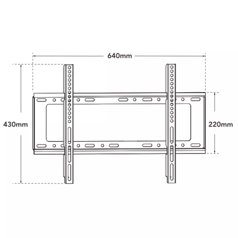 Techly ICA-PLB 262L TV držiak na stenu 177,8 cm (70 palcov) čierny
