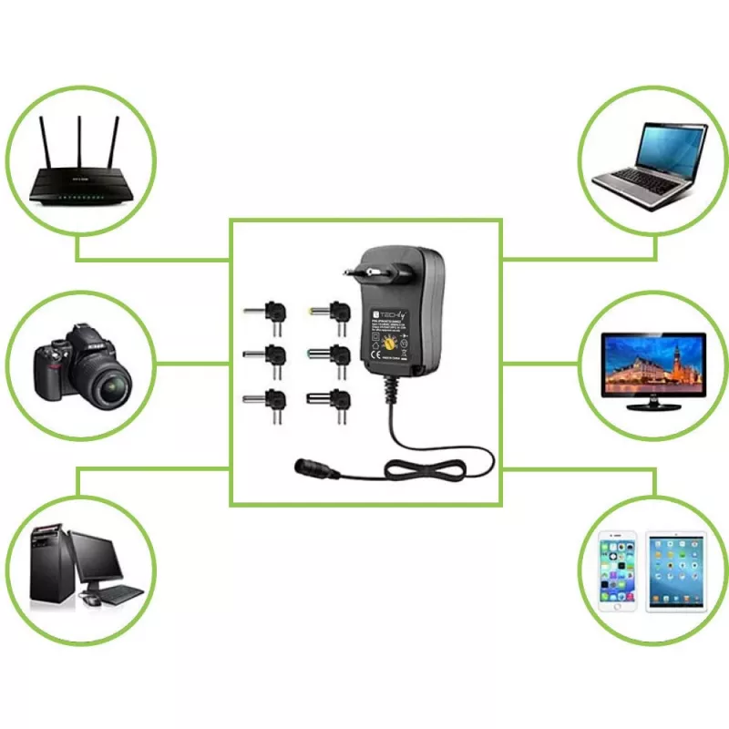 Techly IPW-NTS2250G2 napájací zdroj/invertor interiérový 27 W čierny