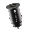 Techly mini auto nabíjačka 2 porty USB-A Quick Charge 3.0 36W v čierna kov