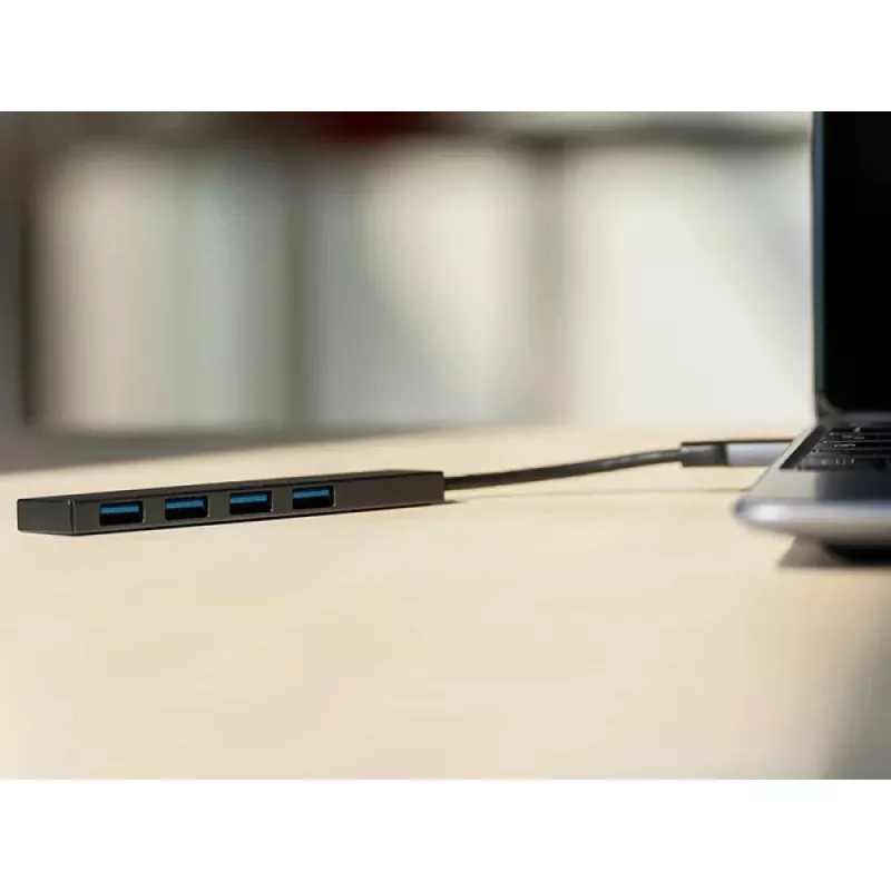 Techly IUSB32-HUB4A-4U3SL laptop dokovacia stanica/port replikátor káblový USB 3.2 Gen 1 (3.1 Gen 1) Type-A sivá
