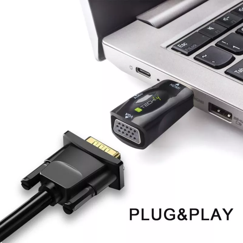 Techly IDATA HDMI-VGA2MABT2 video signálny konvertor pasívny video konvertor 1920 x 1080 pixelov