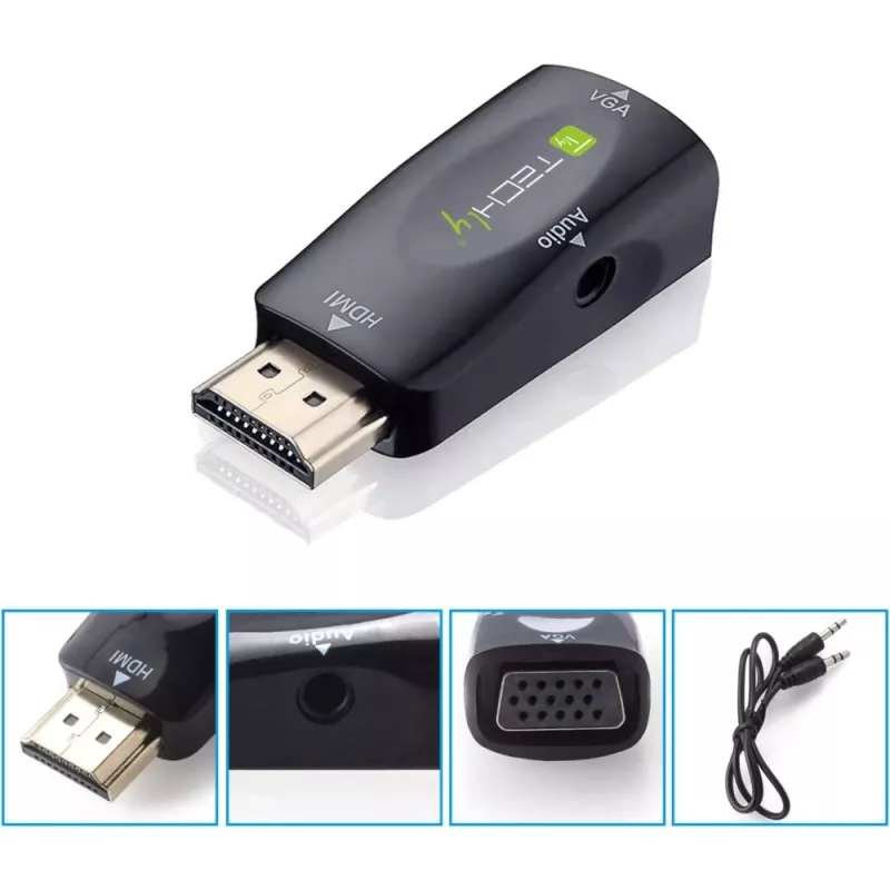 Techly IDATA HDMI-VGA2MABT2 video signálny konvertor pasívny video konvertor 1920 x 1080 pixelov