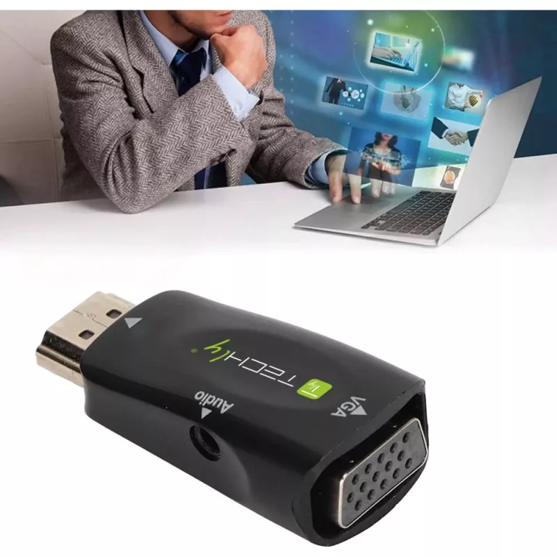 Techly IDATA HDMI-VGA2MABT2 video signálny konvertor pasívny video konvertor 1920 x 1080 pixelov