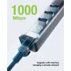 Techly IDATA USB-ETGIGA3AA laptop dock/port replikátor káblový USB 3.2 Gen 1 (3.1 Gen 1) Type-A čierna, strieborná