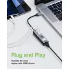 Techly IDATA USB-ETGIGA3AA laptop dock/port replikátor káblový USB 3.2 Gen 1 (3.1 Gen 1) Type-A čierna, strieborná