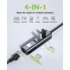 Techly IDATA USB-ETGIGA3CA laptop dock/port replikátor káblový USB 3.2 Gen 1 (3.1 Gen 1) Type-A + Type-C čierna, strieborná