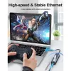 Techly IDATA USB-ETGIGA3CA laptop dock/port replikátor káblový USB 3.2 Gen 1 (3.1 Gen 1) Type-A + Type-C čierna, strieborná