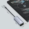 Techly IDATA USB-ETGIGA-CA laptop dokovacia stanica/port replikátor káblový USB 3.2 Gen 1 (3.1 Gen 1) Type-C čierna, strieborná