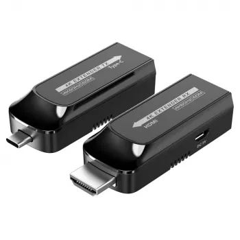 Techly IDATA EXT-600HC AV extender AV vysielač a prijímač čierny