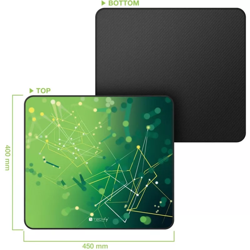 Techly ICA-MP GLASS1 podložka pod myš gaming podložka pod myš zelená