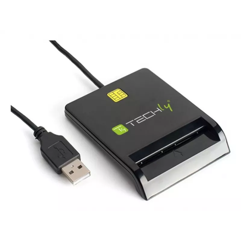 Techly I-CARD CAM-USB2TY2 čítačka smart kariet interiérová USB USB Type-A čierna