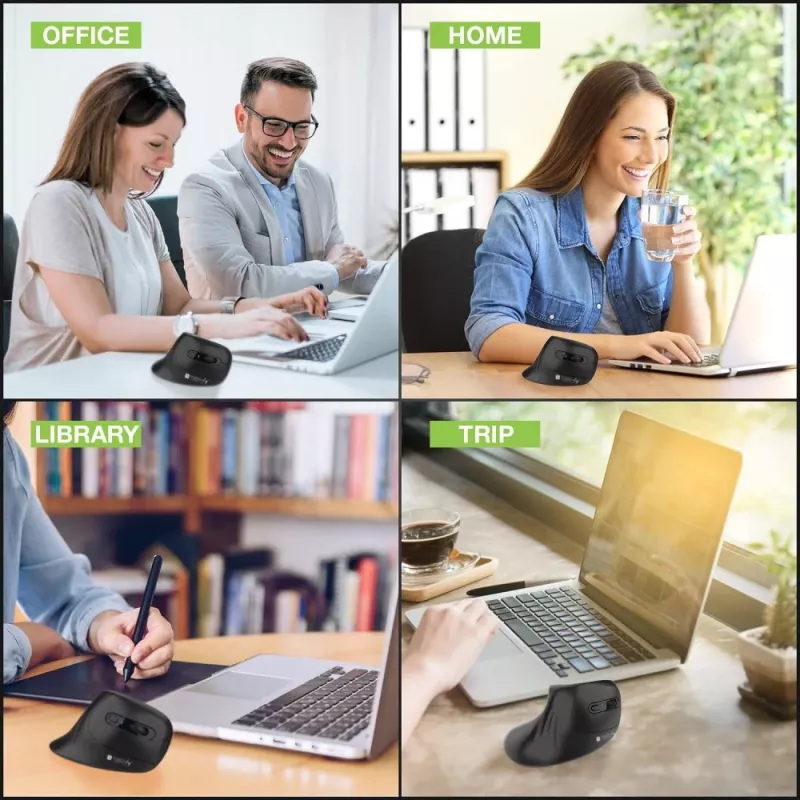 Techly IM 1100-VM-B myš medicínska pravá ruka RF Wireless optická 3200 DPI