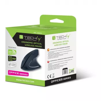 Techly IM 1200-VM-B myš medicínska pravá ruka RF Wireless optická 1600 DPI