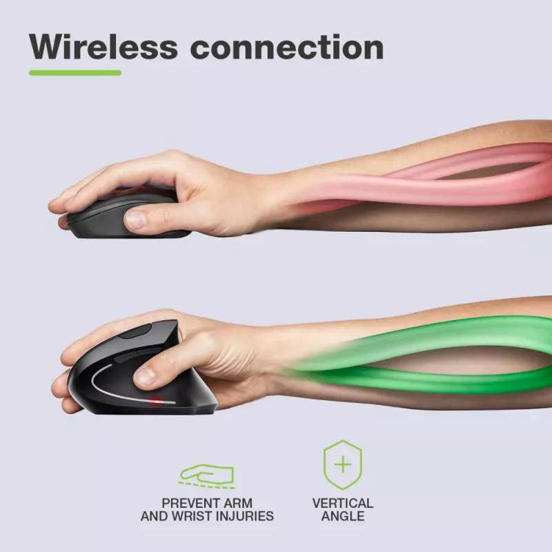 Techly IM 1200-VM-B myš medicínska pravá ruka RF Wireless optická 1600 DPI