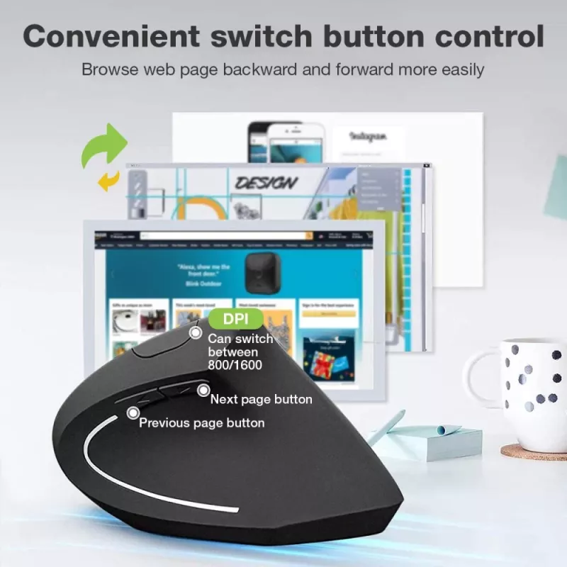 Techly IM 1200-VM-B myš medicínska pravá ruka RF Wireless optická 1600 DPI