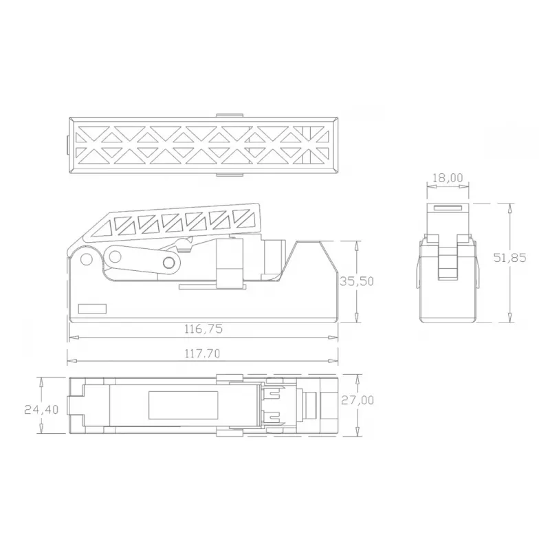 Techly IWP-KIT-C6U90 keystone modul