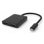 Techly IADAP USBC-HDMI2T4K video kábel adaptér 0,15 m USB Type-C 2 x HDMI čierny
