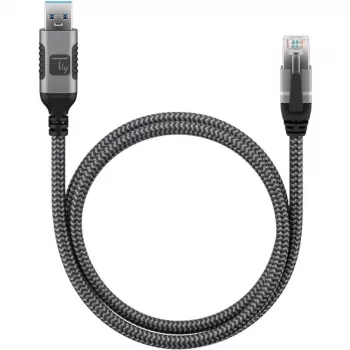 Techly ICOC-U3A-RJ45-075 Adaptérový kábel USB 3.0 Type-A na Gigabit Ethernet, 7,5 m, čierny/strieborný