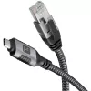 Techly ICOC U3C-RJ45-020 sieťový kábel strieborný, čierny 2 m Cat6 F/UTP (FTP)