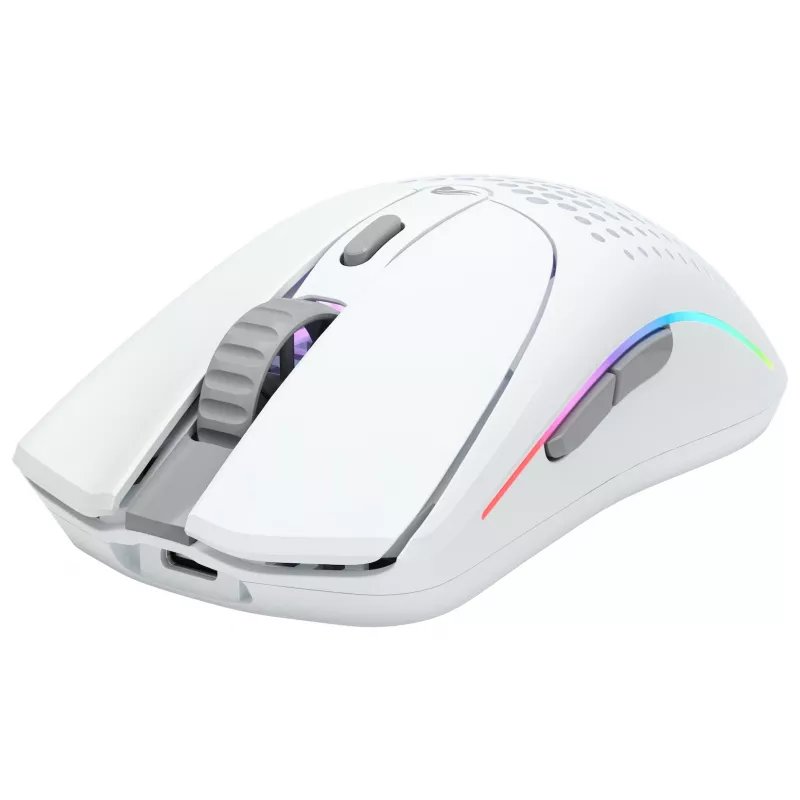 Glorious Gaming Glorious Model O Wireless 2 – matná biela, pravá ruka, laser, RF Wireless + USB Type-C, 26000 DPI, 1 ms, biela